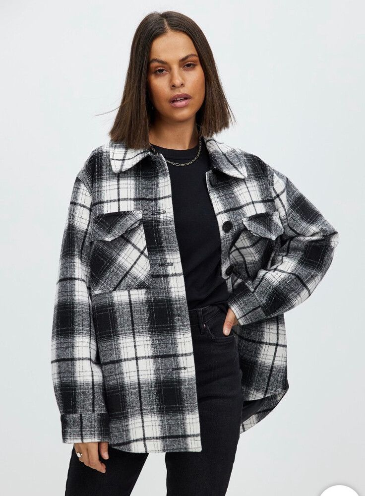 Atmos&Here Abby Oversized Wool Blend Shacket