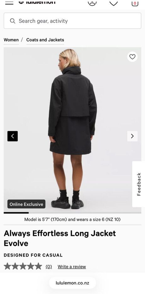 Lululemon Always Effortless Long Jacket Evolve