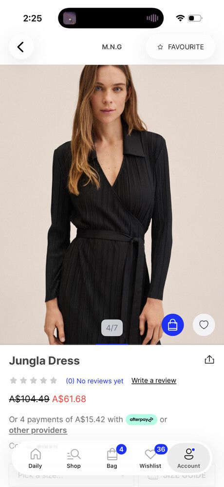 Black Midi wrap Dress