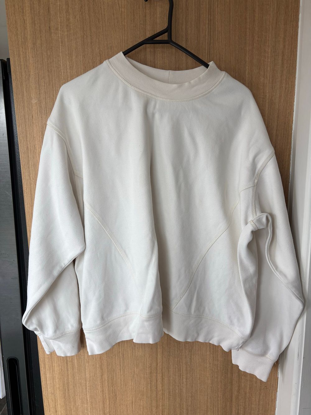 Kookai Cream Ribbed Sweatshirt