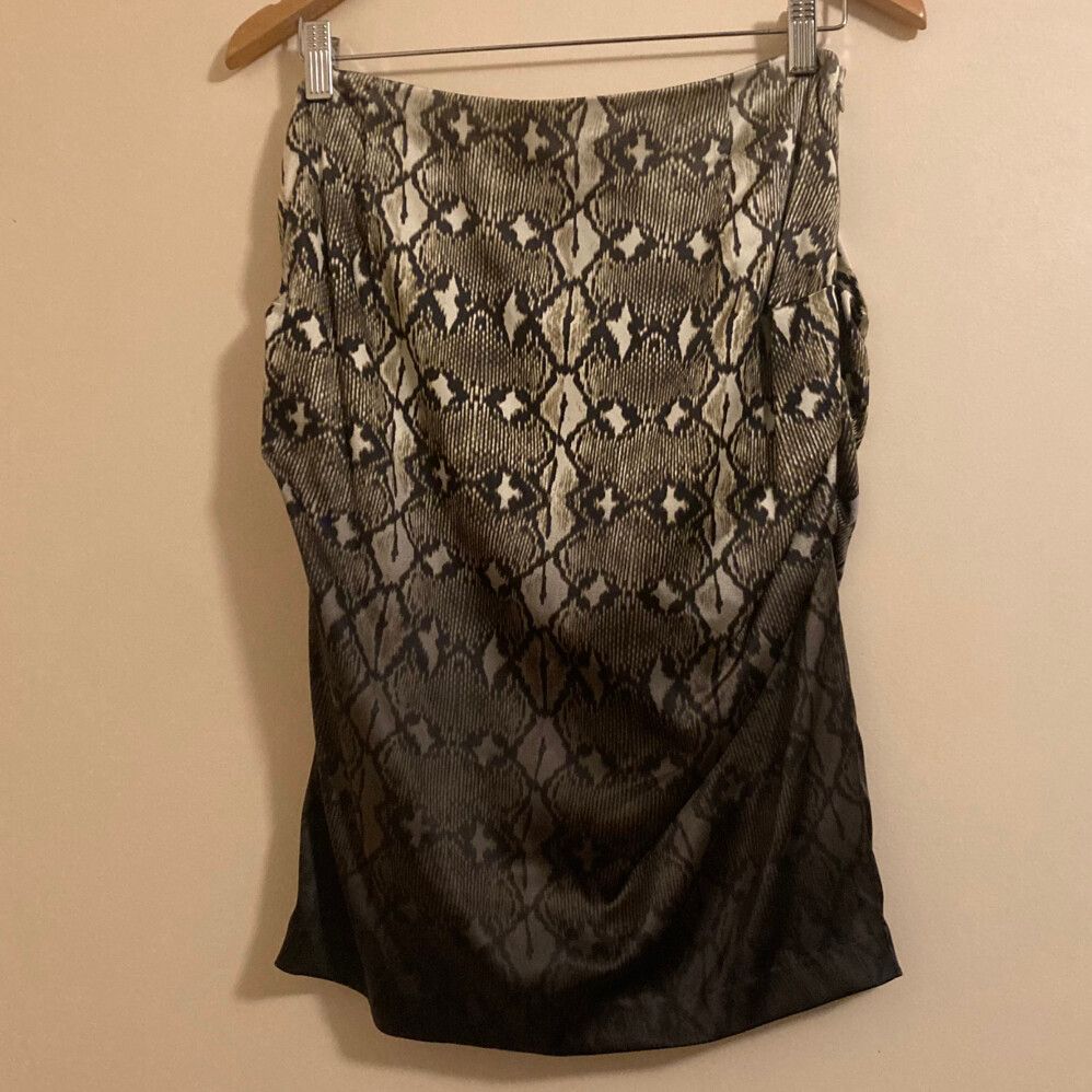 Country Road Skirt Size 12 Silk Blend Snake Print Pencil Work Animal
