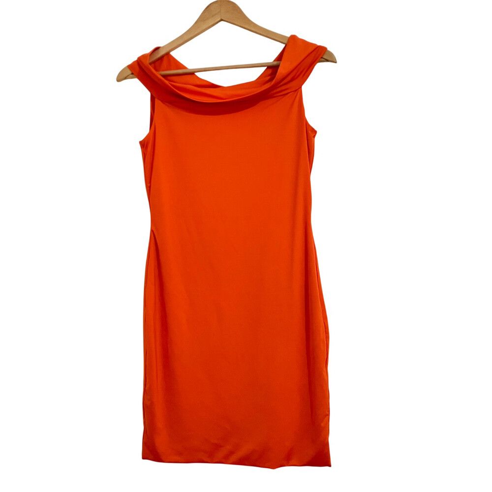 Kookai Dress Size 2 Stretch Bodycon Mini Orange Knit Short
