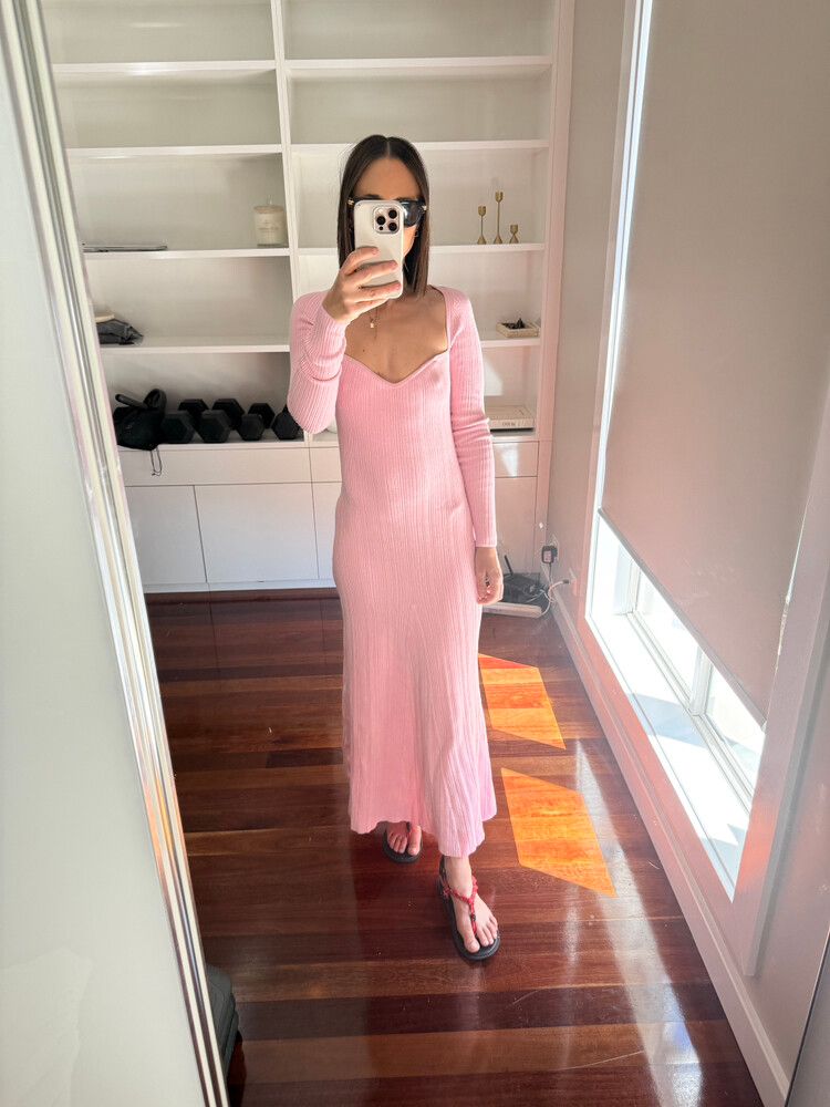 anna quan pink dress SABRINA DRESS (FUCHSIA)