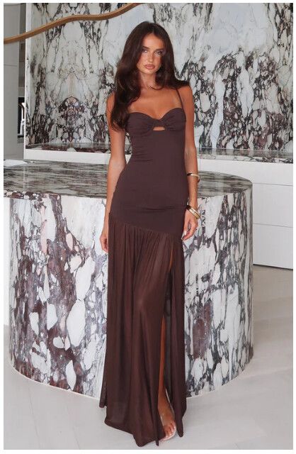 White Fox - White Fox Chocolate True Love Maxi Dress on Designer Wardrobe