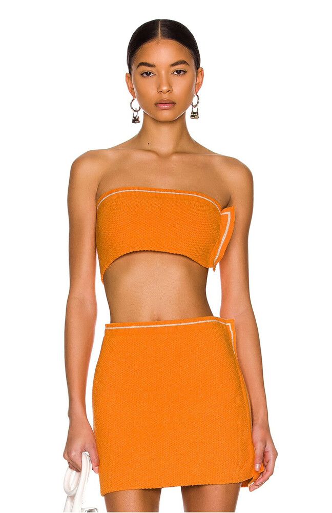 SOLD OUT JACQUEMUS La Jupe Sorbetto Bandeau & Skirt - Absolute FIRE summer Set