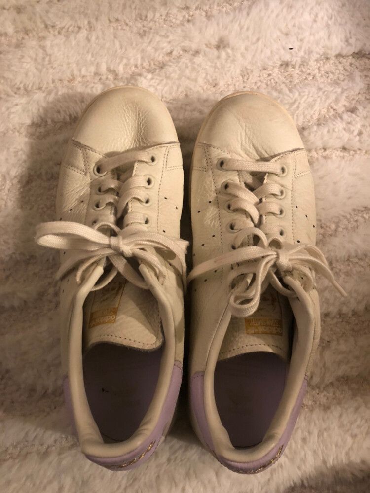 Adidas White And Purple Sneakers