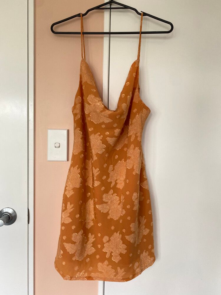 Saints + Secrets Orange Floral Dress