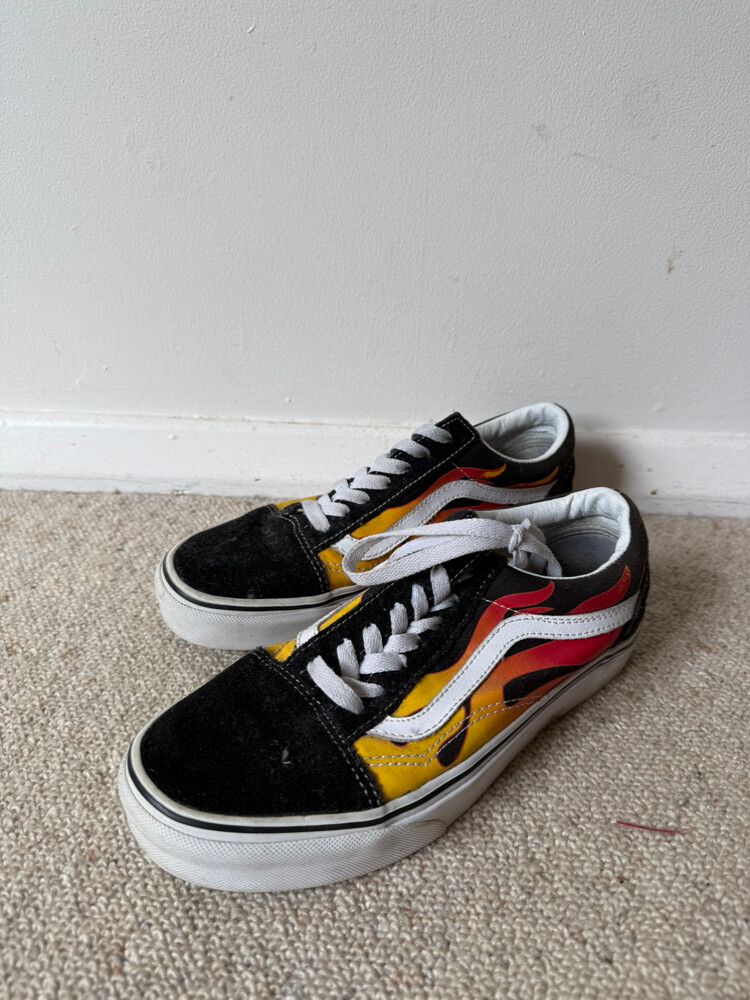 Vans Old Skool Black Flame Sneakers