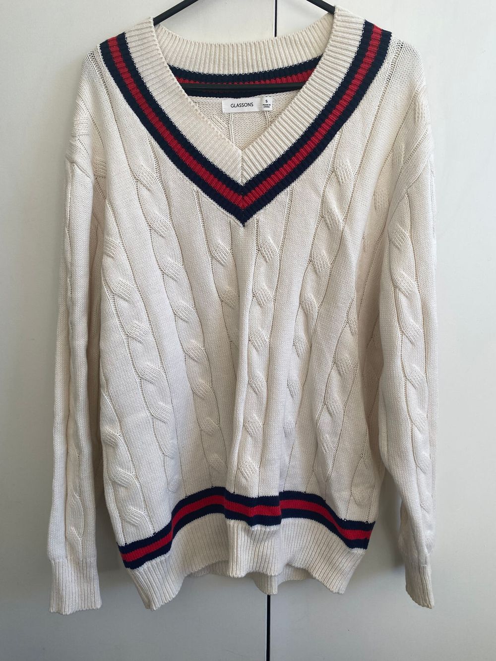 Glassons White Red Blue Jumper