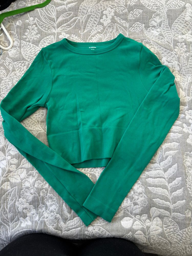 Glassons Green Long Sleeve Top Size XS/S