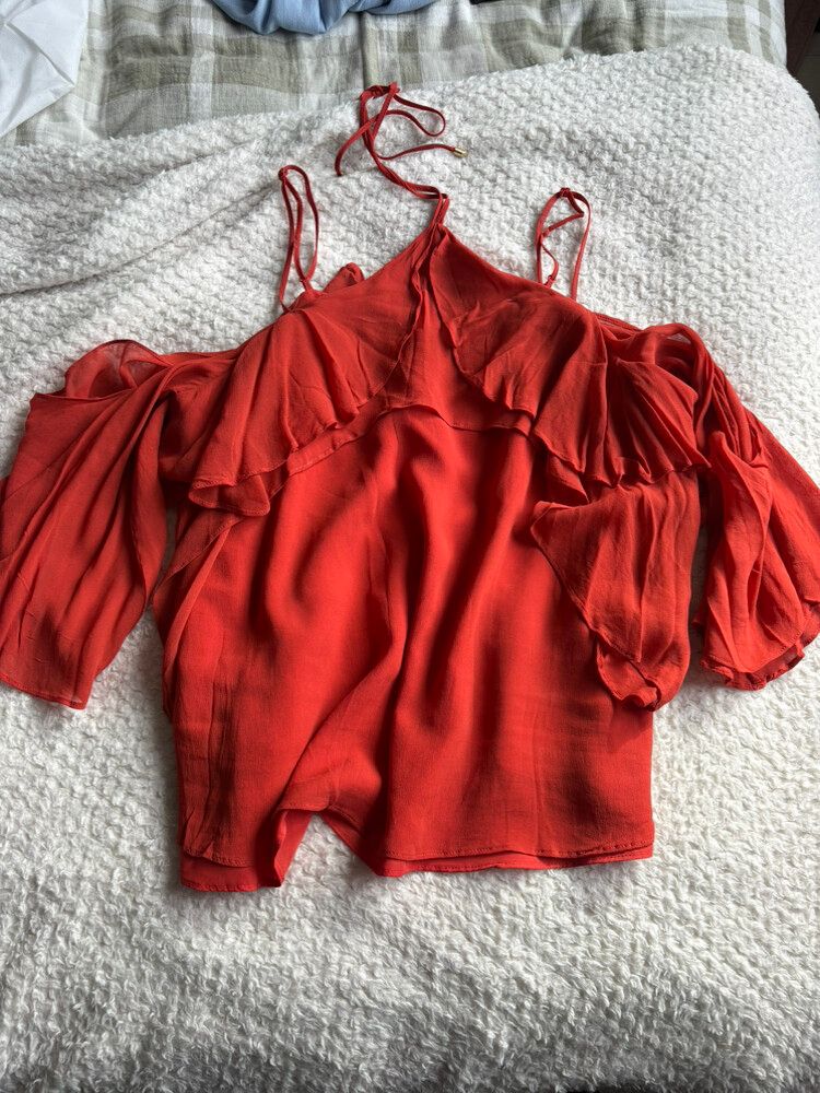 Witchery Red off the shoulder Shoulder Halter Top