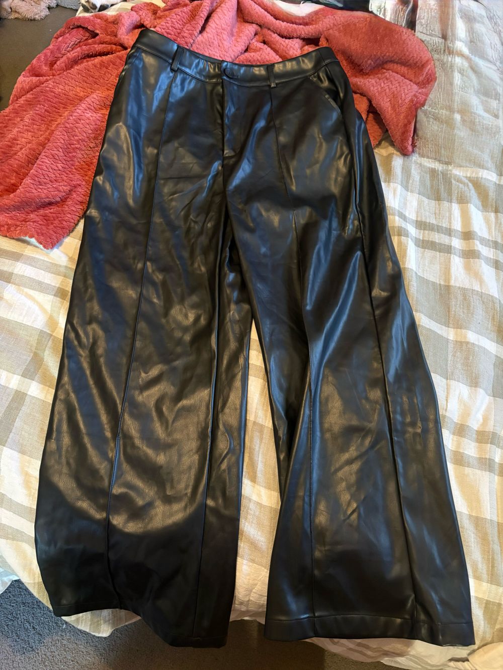 CIDER Black Faux Leather Pants