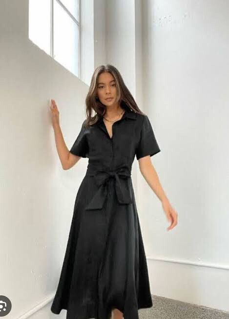 Caitlin Crisp lady Vincent midi dress in black