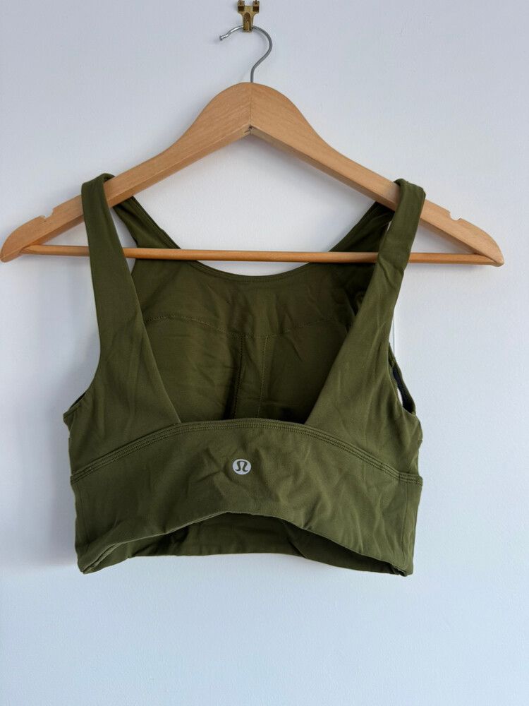 Lululemon Khaki Green Cropped Top