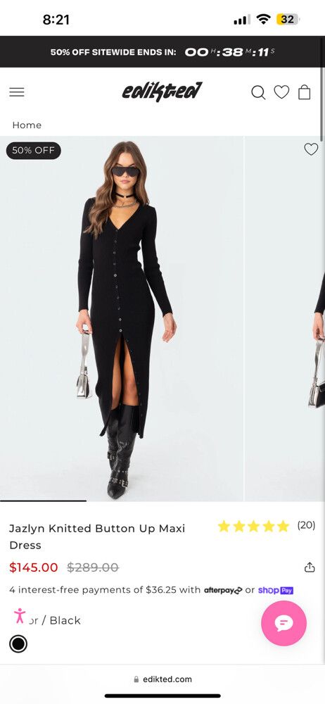 edikted - Edikted Jazlyn Knitted Button Maxi Dress on Designer Wardrobe edikted - Edikted Jazlyn Knitted Button Maxi Dress on Designer Wardrobe