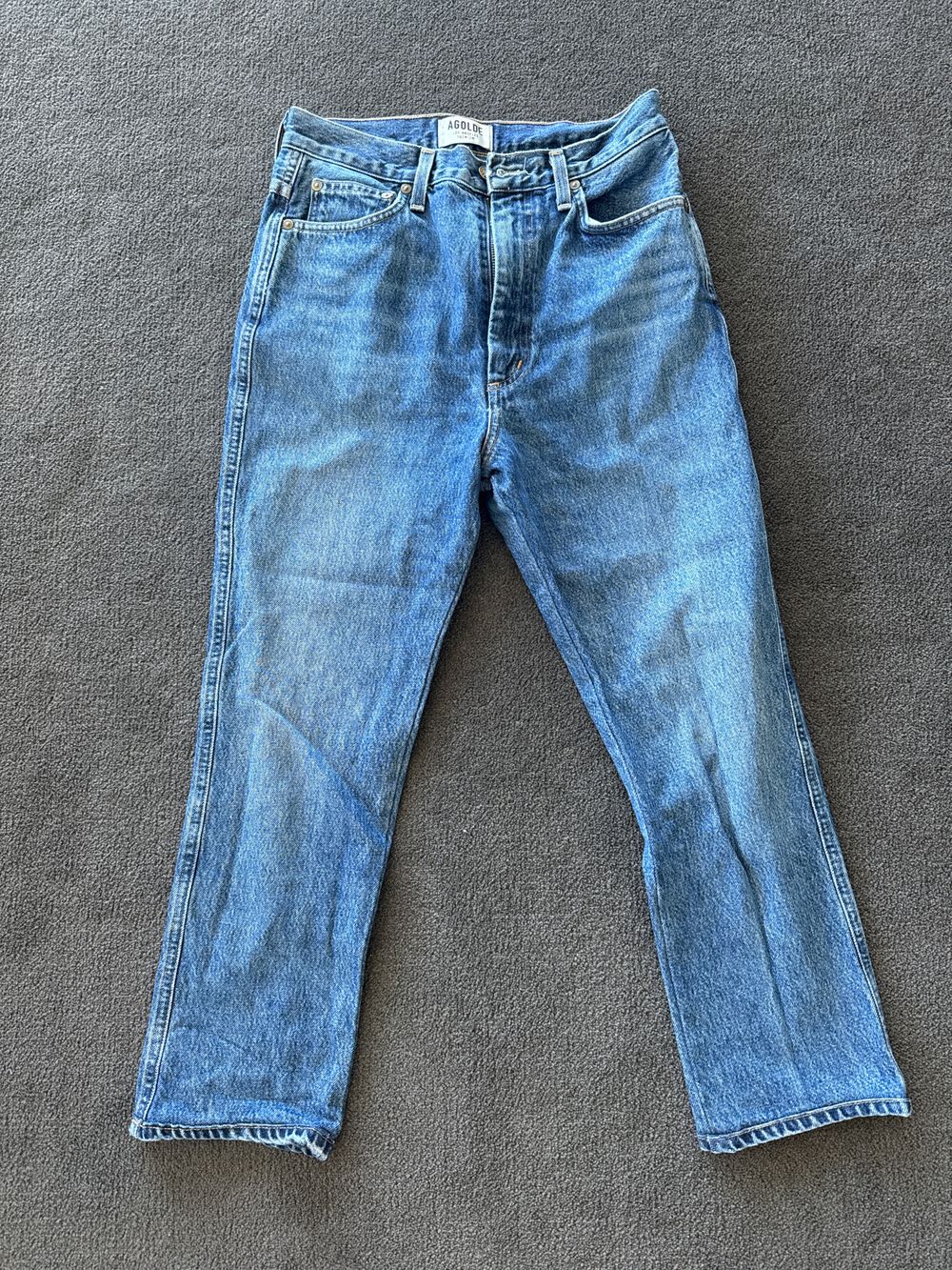 Agolde Pinch Waist Blue Denim Jeans