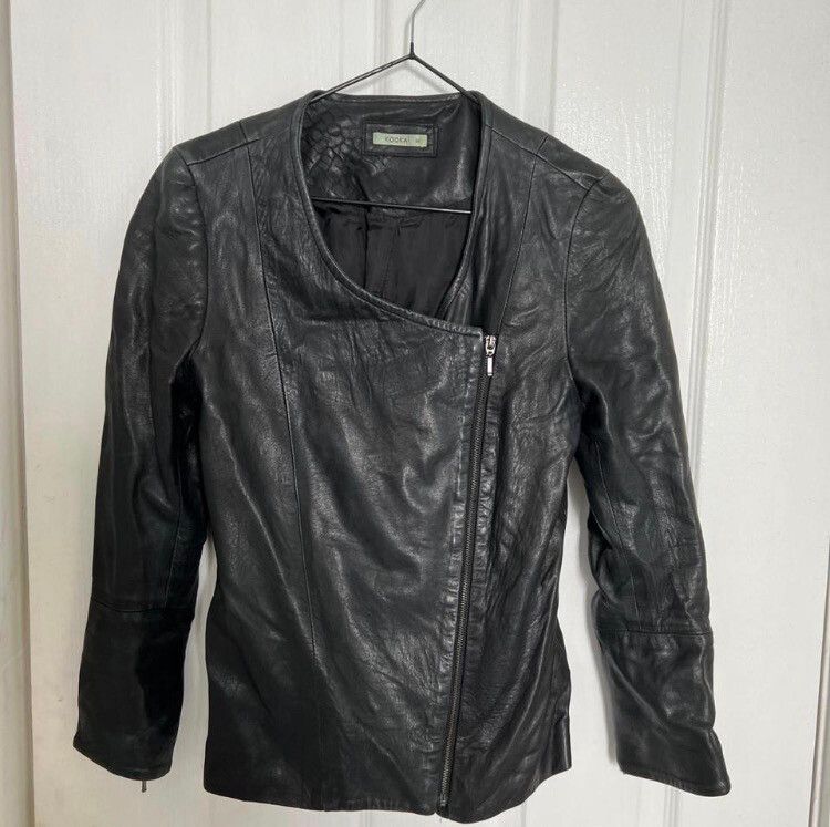 Kookai Black Leather Jacket