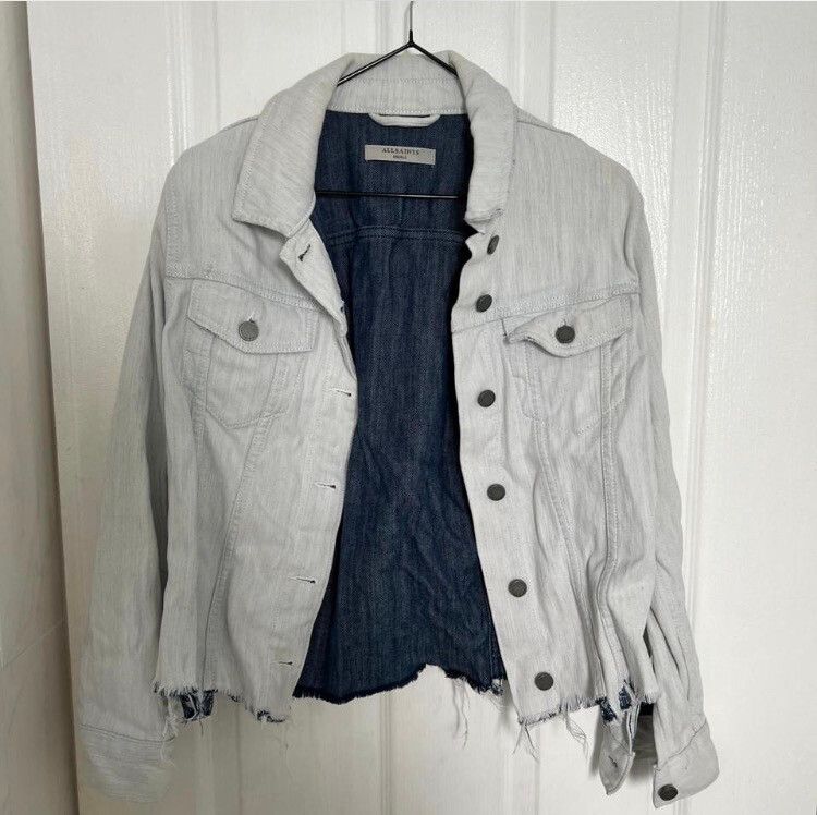 Allsaints Light Blue Denim Jacket Size S