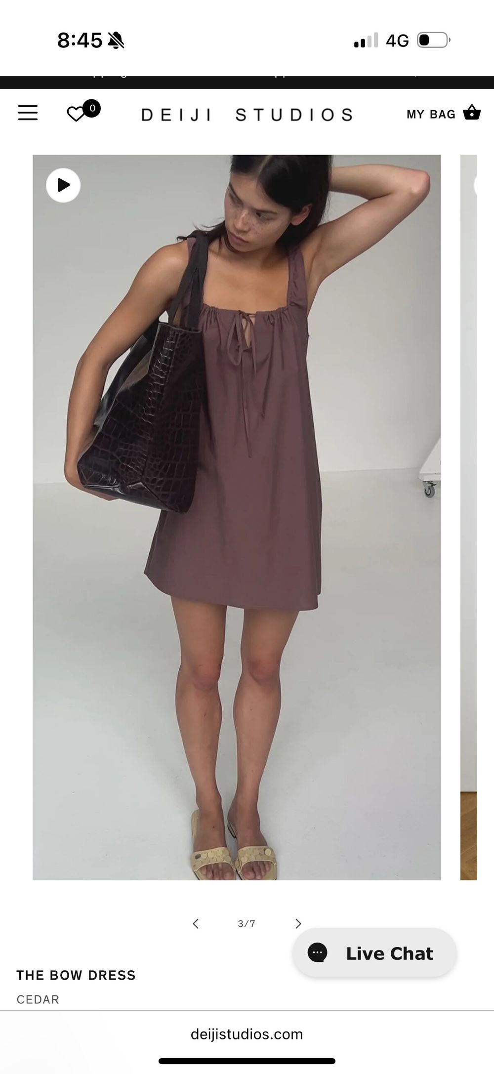Deiji Studios Bow Dress - cedar