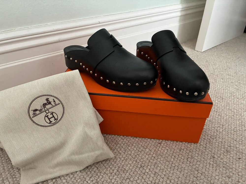Hermes Calya mule clog