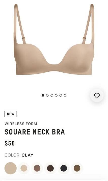 SKIMS Wireless Form Square Neck Bra