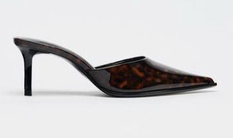 Zara Tortoiseshell Pointed Mules