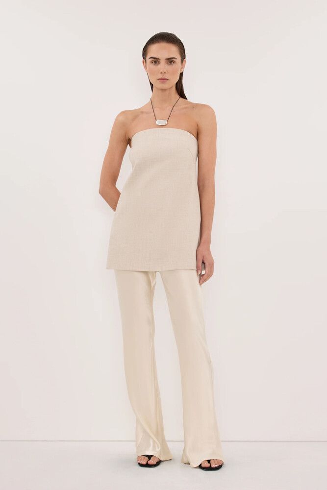 Nikki Cream Satin Bias Pant