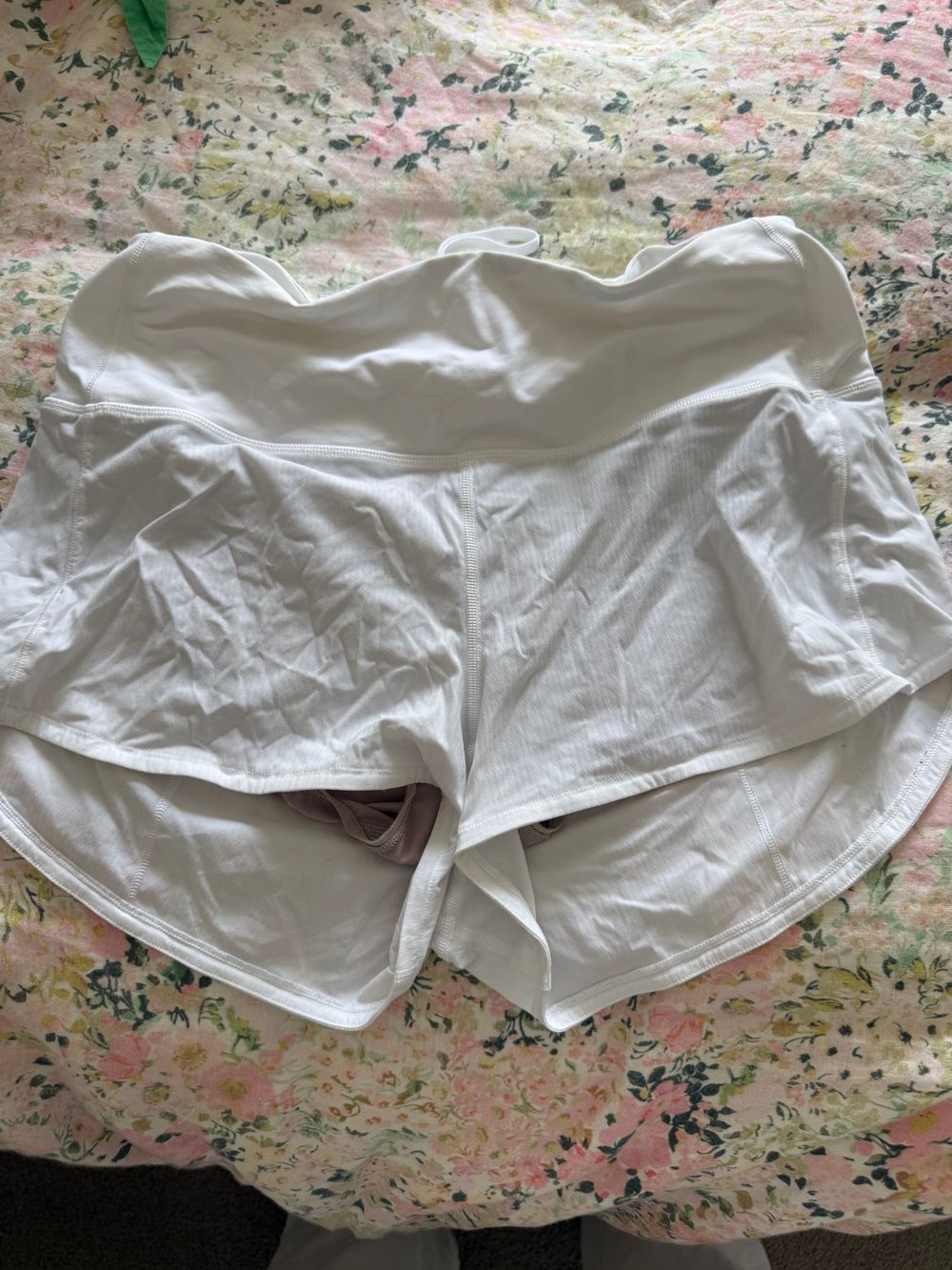 Lululemon Speed Up White Running Shorts