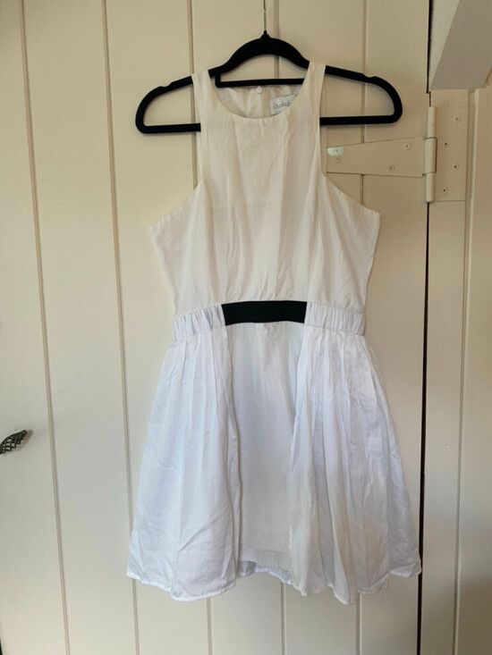 Shakuhachi White Mini Dress Silk Cotton