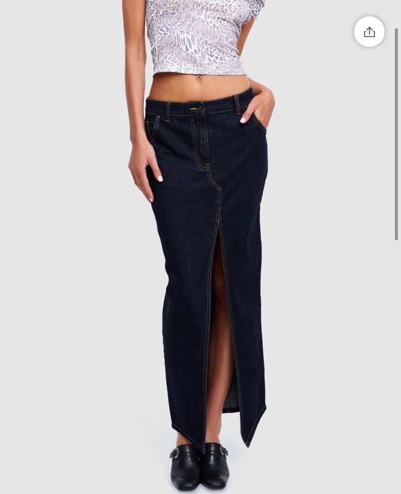 Denim Midi Skirt