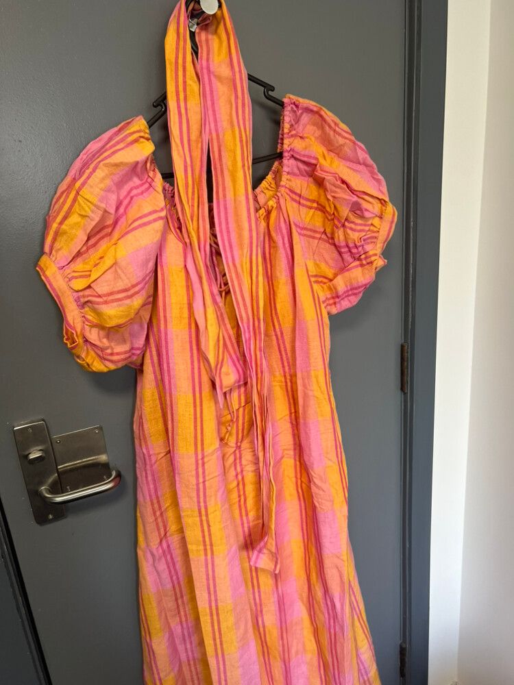 pink and orange dress australia Arizona Pink And Orange Floral Mesh Maxi Dress