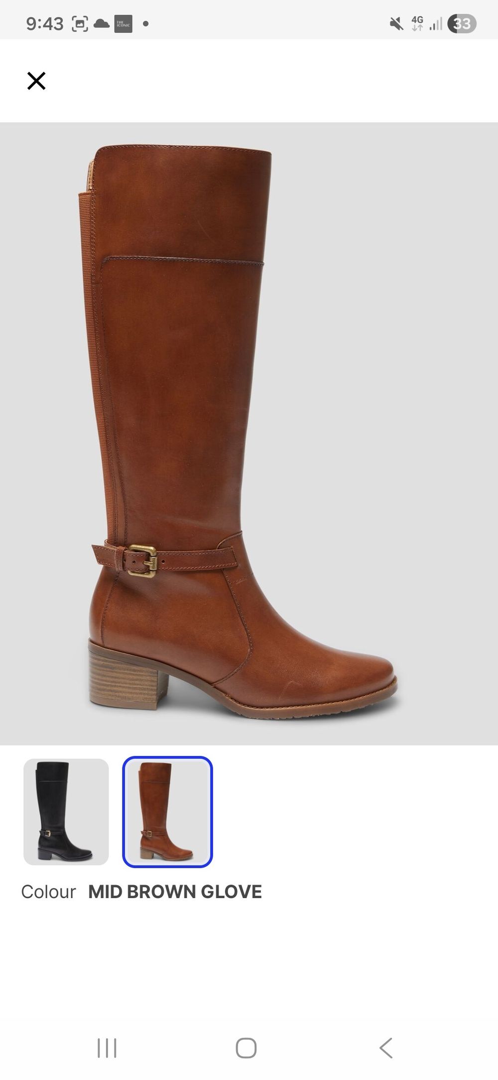 mid brown long boots