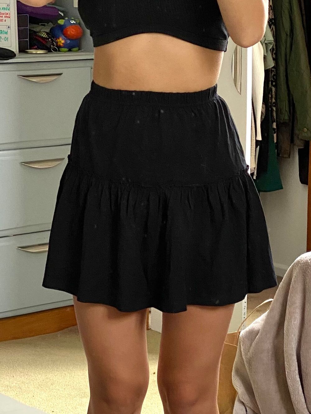 Glassons Black Tiered Mini Skirt