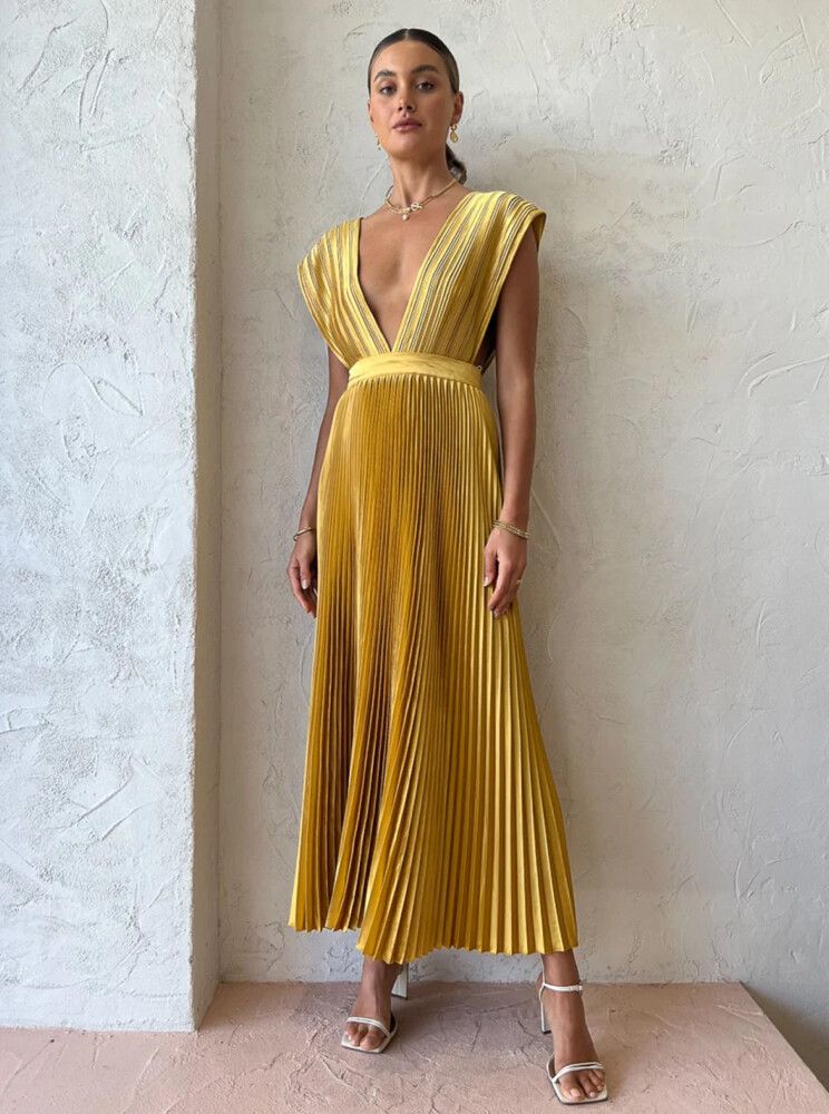 lidee gold dress L'IDEE | WOMEN | Black Tie Gown