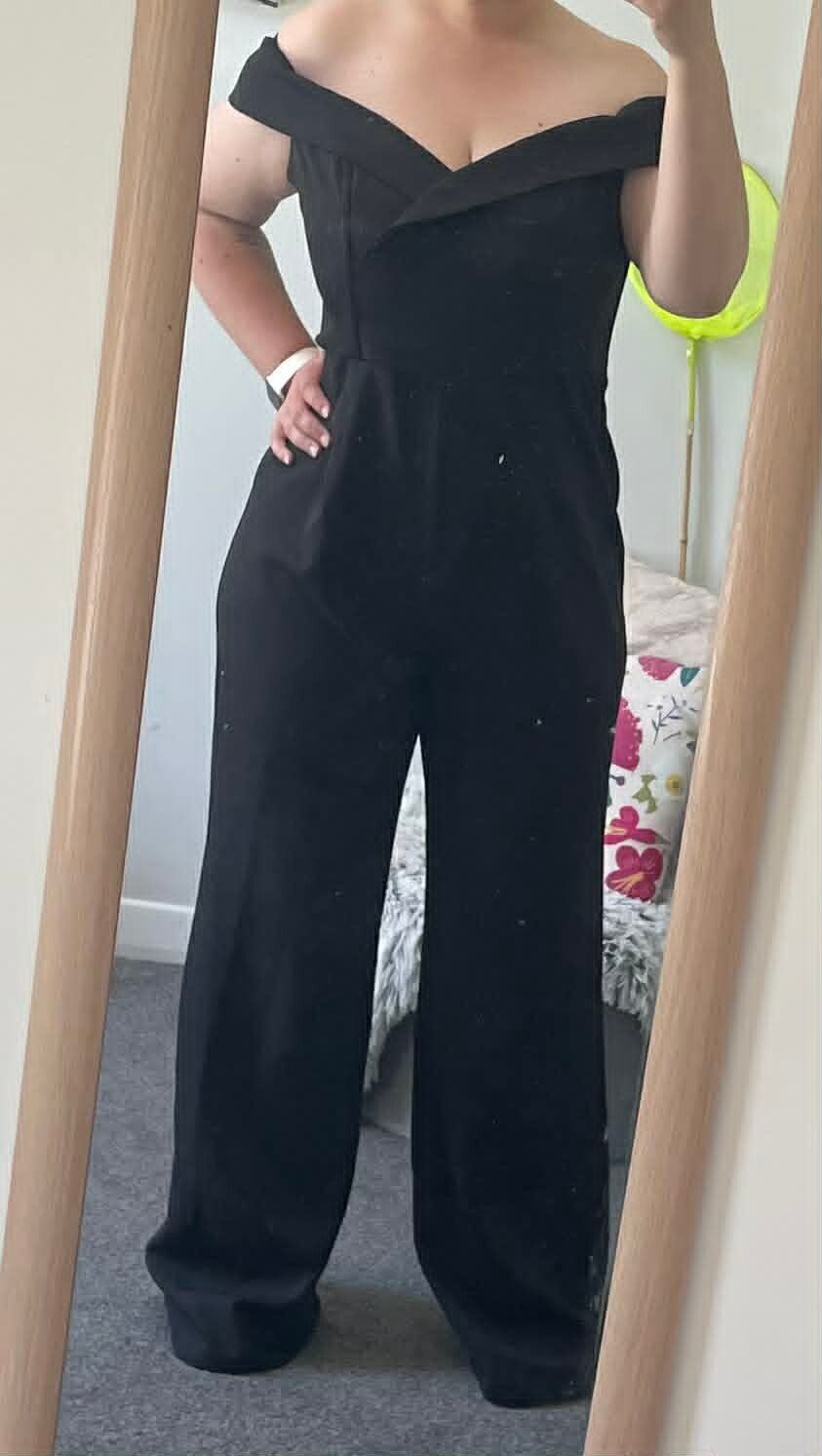 Black Off The Shoulder Jumpsuit