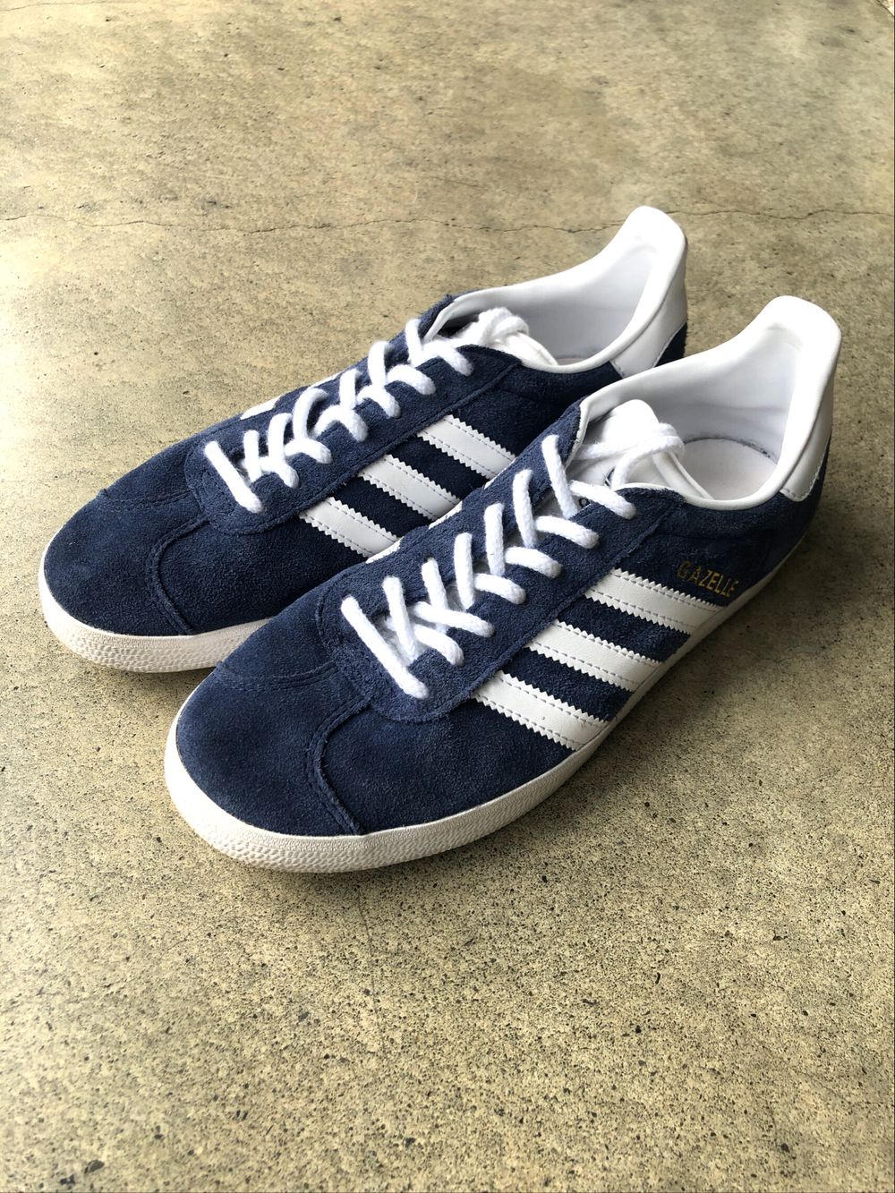 Adidas - Navy Adidas Gazelles on Designer Wardrobe