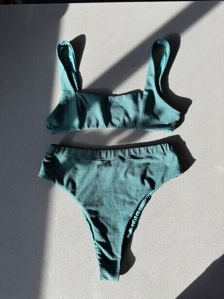 Thrills High Waisted Cheeky Bum Square Neck Bikini Two Piece