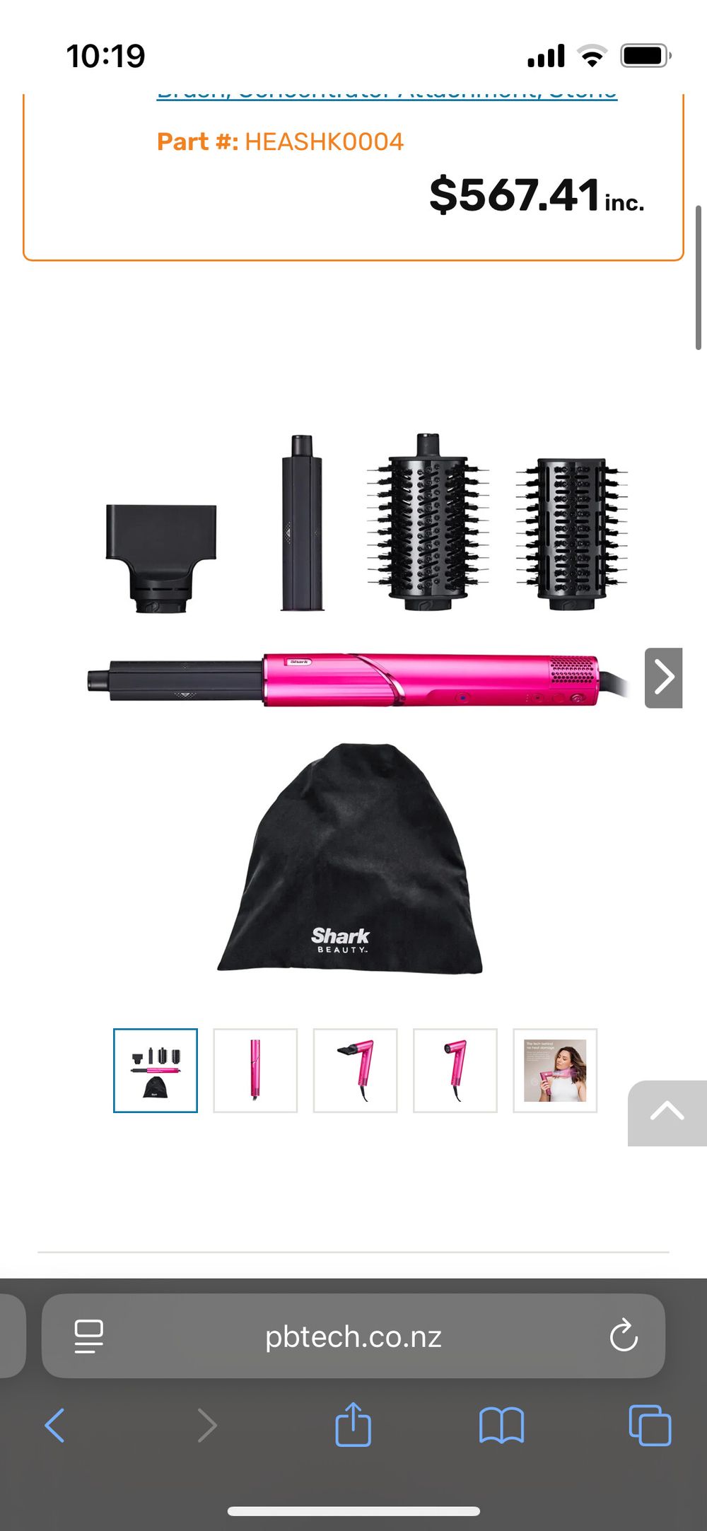 Shark FlexStyle Air Styling & Drying System (Malibu Pink Limited Edition)