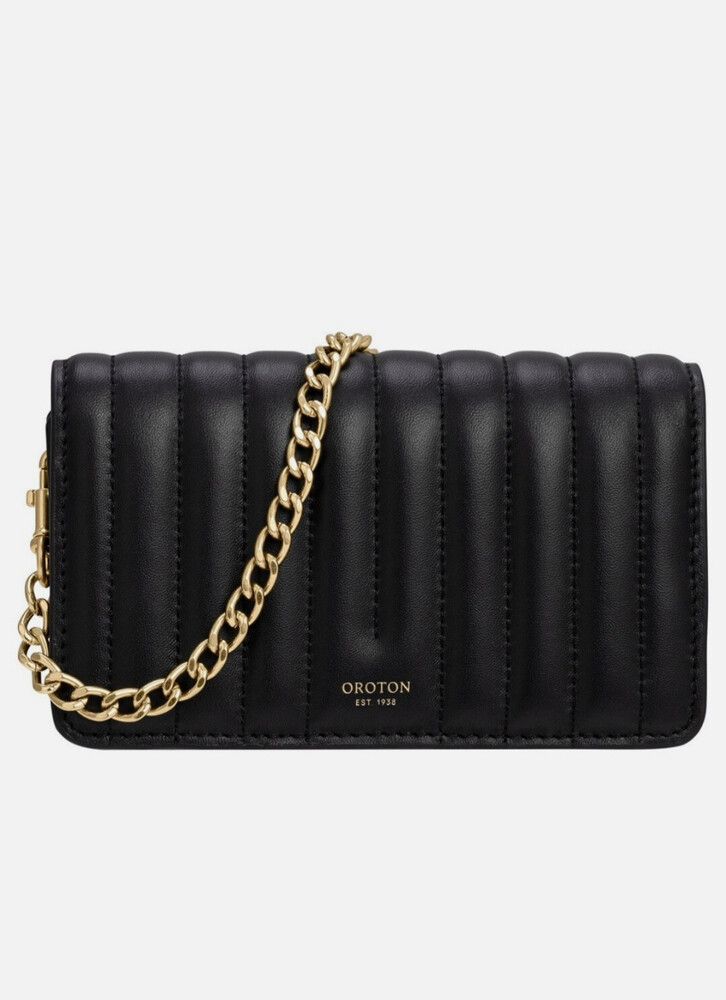 Black Oroton Fay Mini Bag with gold chain