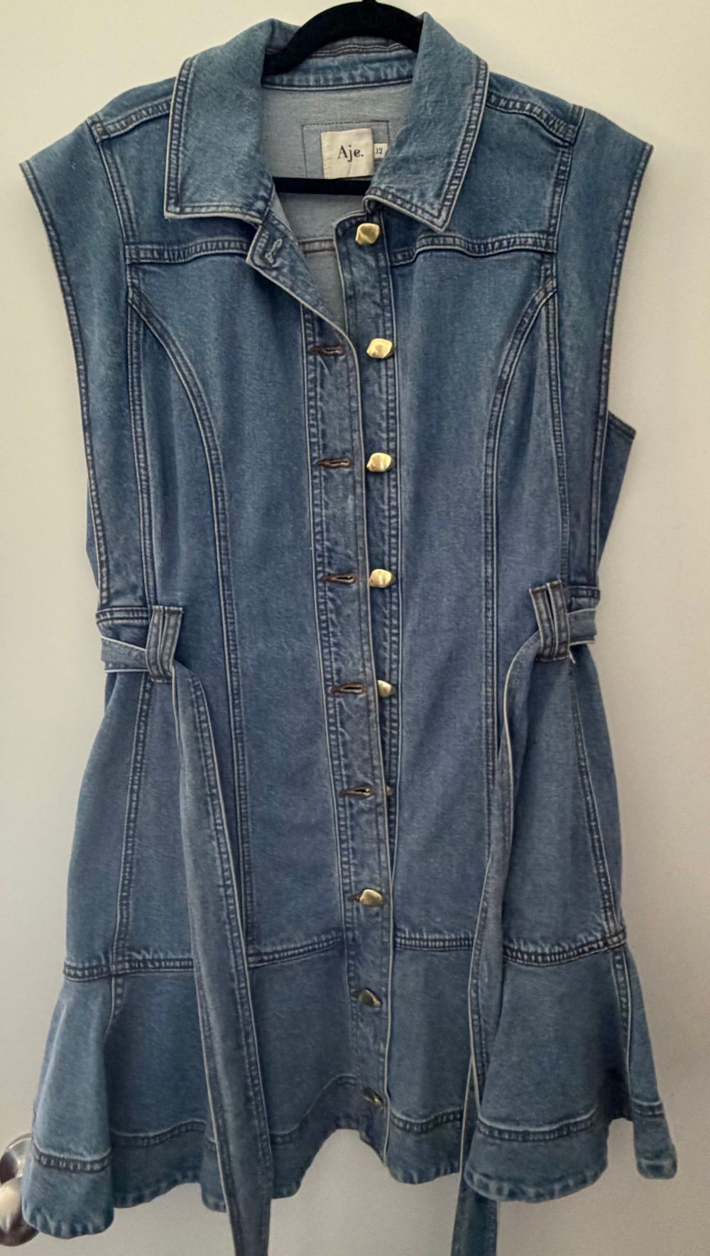 Aje Blue Denim Dress