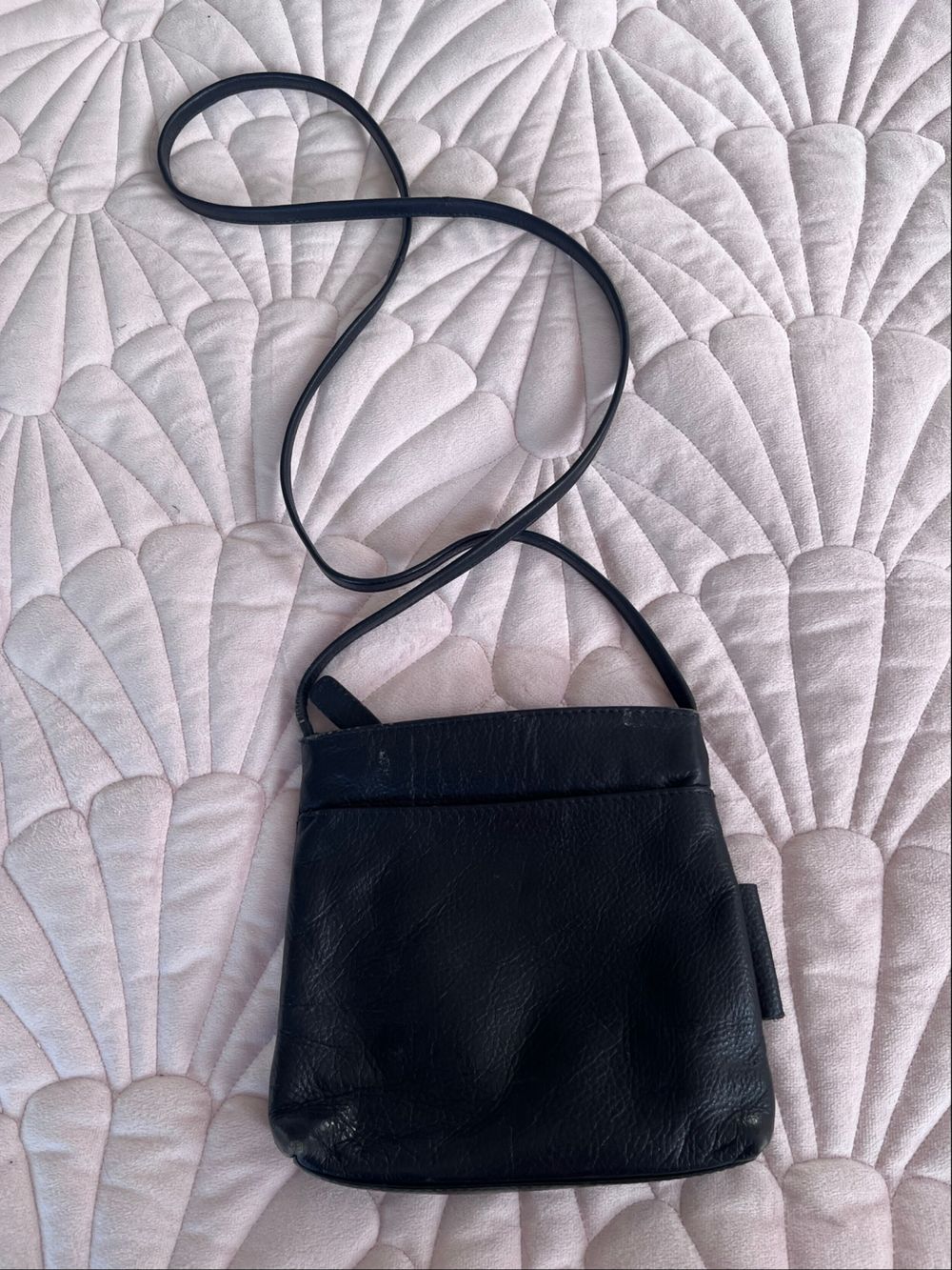 Black Leather Crossbody Bag