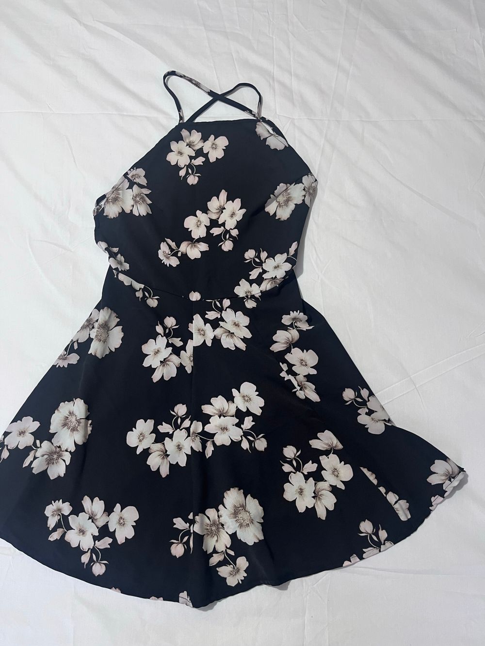 brandy melville black halter dress size-8