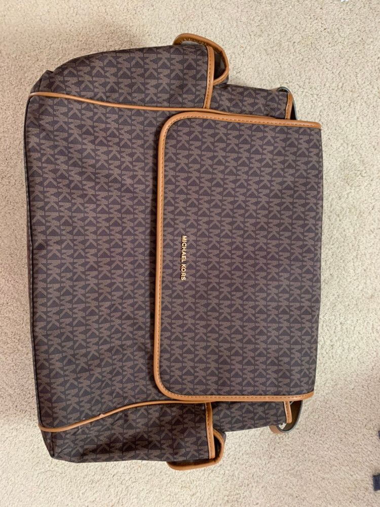 Michael Kors Brown Monogram Diaper Bag