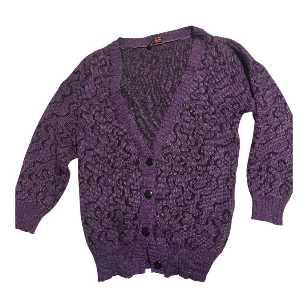 Purple Knit Cardigan
