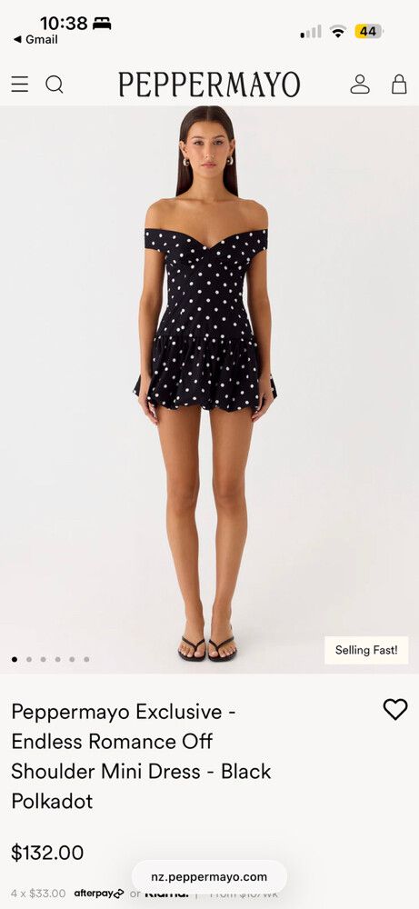 PepperMayo - Peppermayo Black Polkadot Mini Dress on Designer Wardrobe