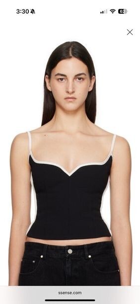 Paris Georgia Black & White Heart Singlet Camisole