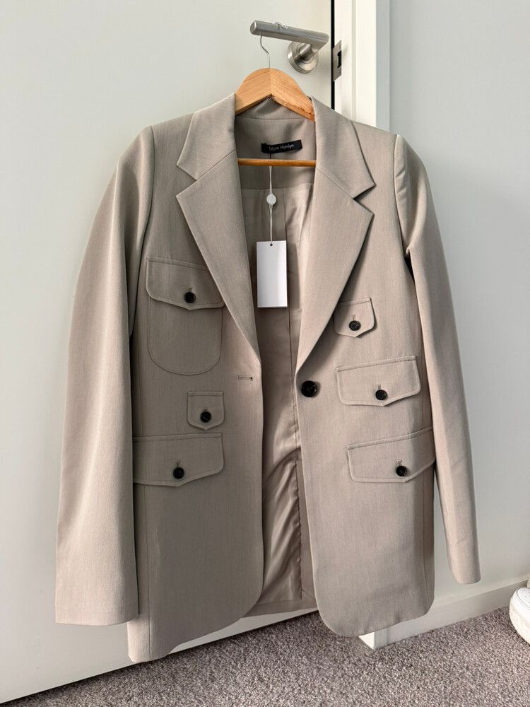 Utility Blazer in Mushroom