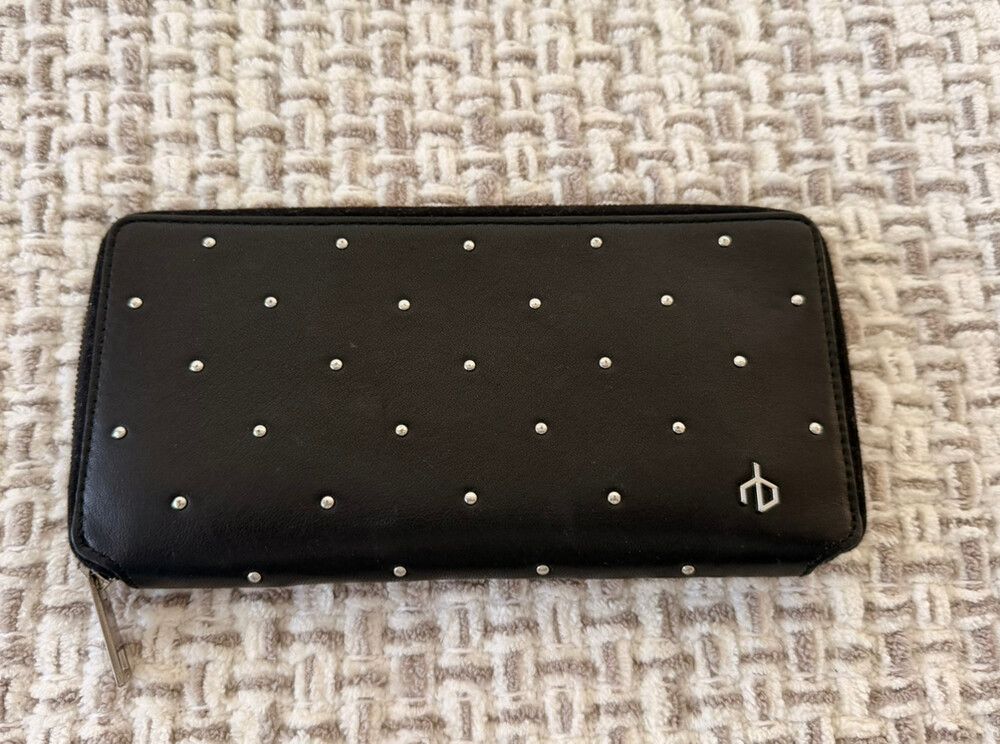 Rag & Bone Black Studded Wallet