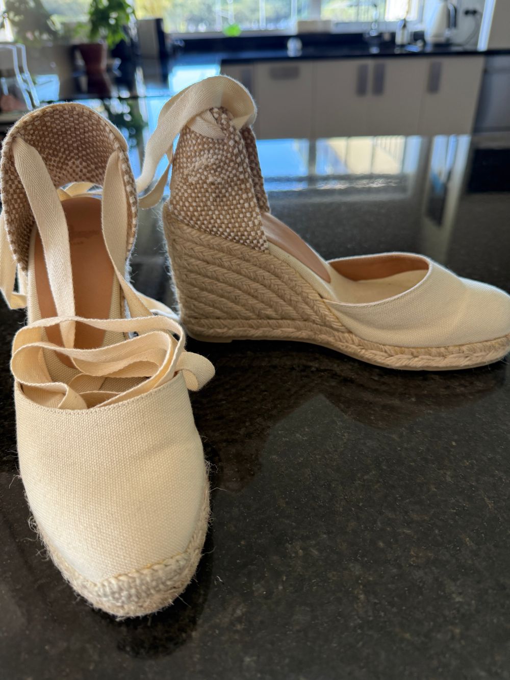 Cream Espadrille Wedges