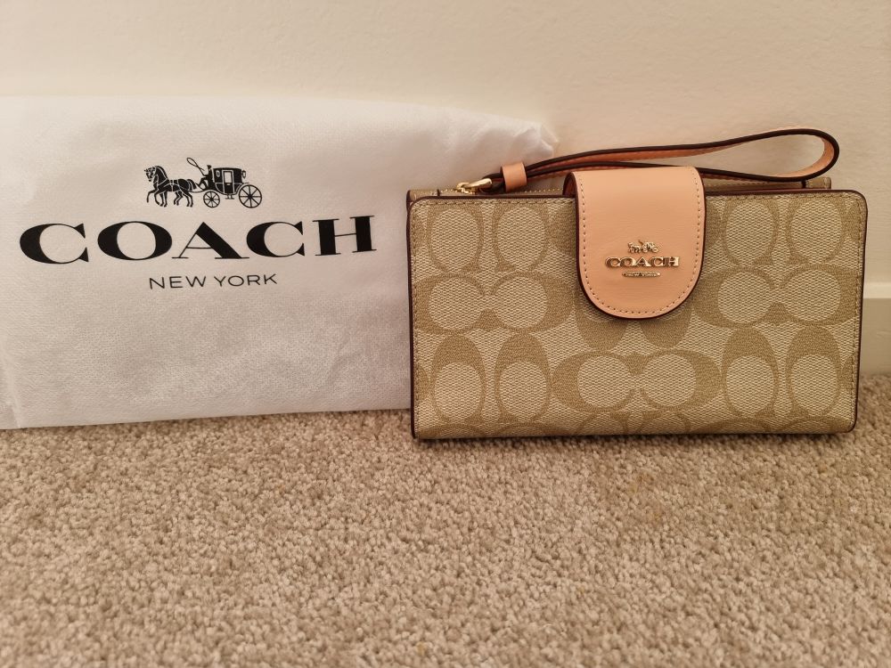 Coach Wristlet Wallet with Phone Compartment